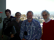 A historic photo: Justo, J.J., James and Dave in a Berkeley meeting, 2009